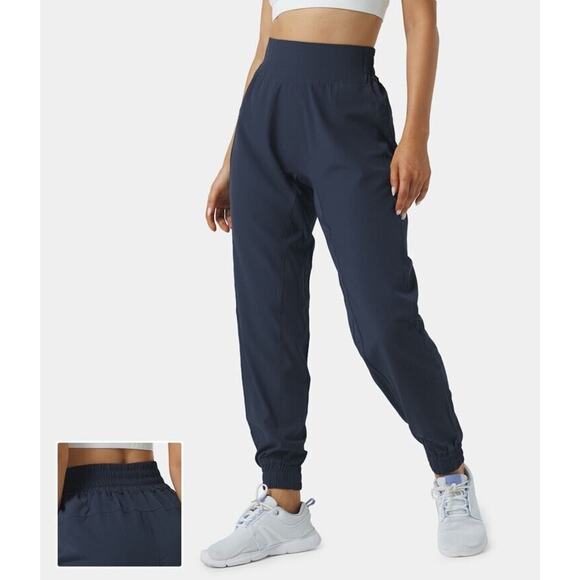 HALARA Navy High-Waist Track Joggers - Picture 4 of 13